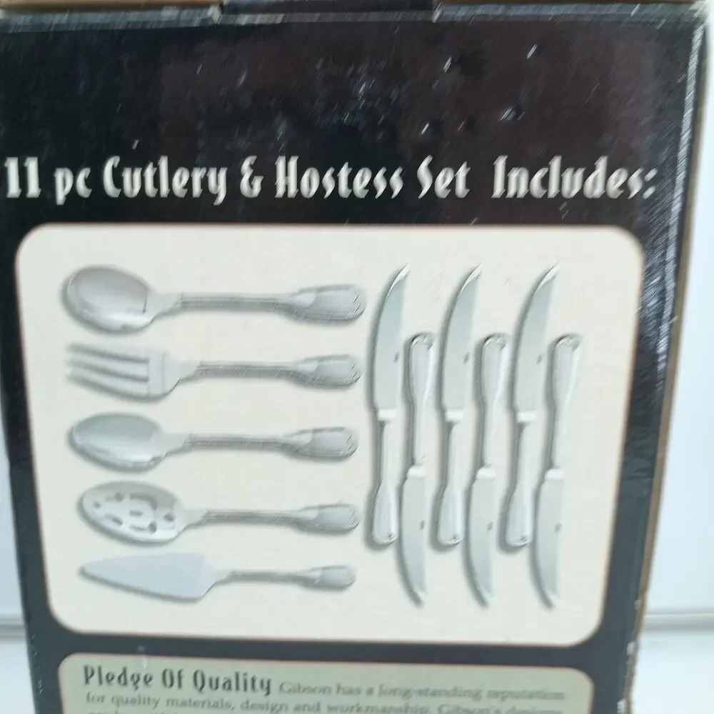 11X Gibson WATERBURY Hostess Set Serving Spoons Pie Server Ladle NIB! NEW